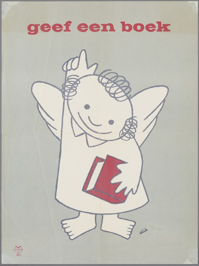 geef een boek by Dick Bruna, 1955 — digital art print download