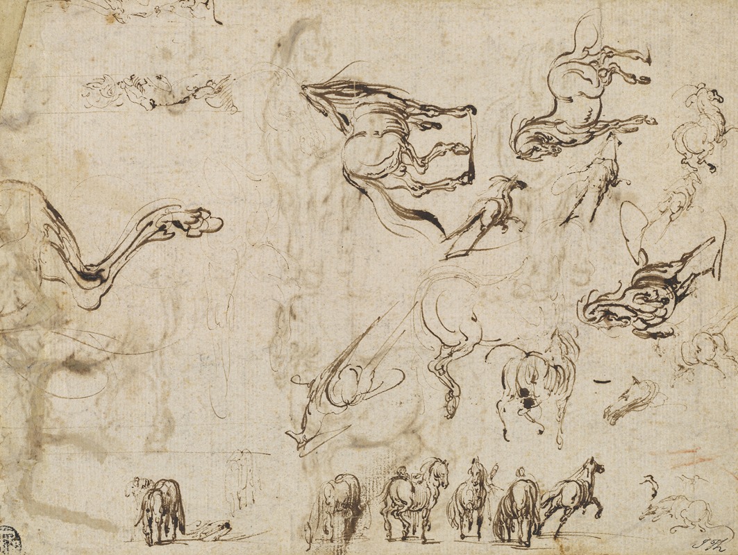 Studies of Horses (verso) — Жак Калло
