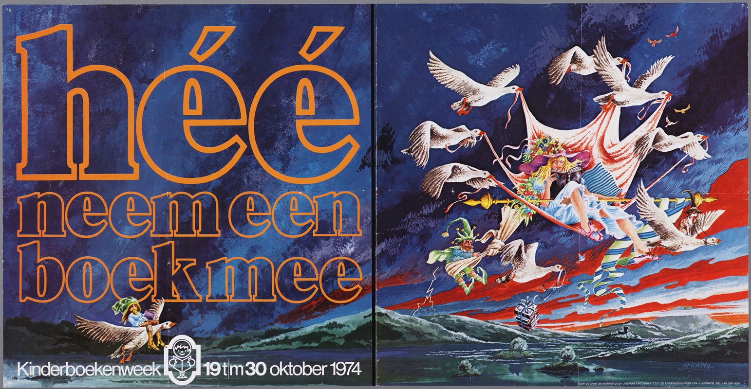 héé neem een boek mee by Fiel van der Veen, 1974 — digital art print download