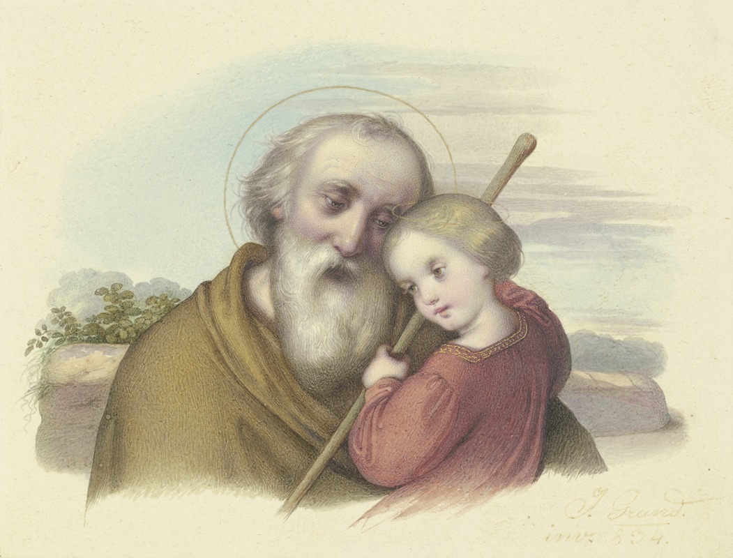 Der Heilige Joseph mit dem Jesuskind — Johann Grund