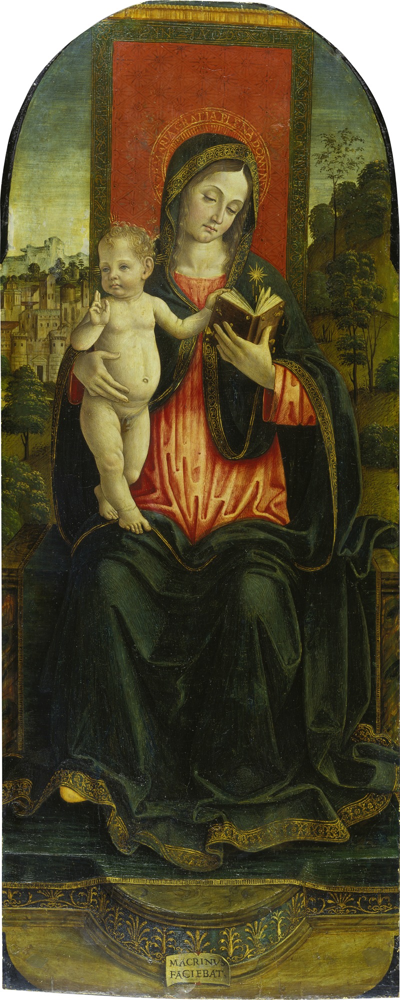 Madonna and Child Enthronend by Macrino D'alba — digital art print download