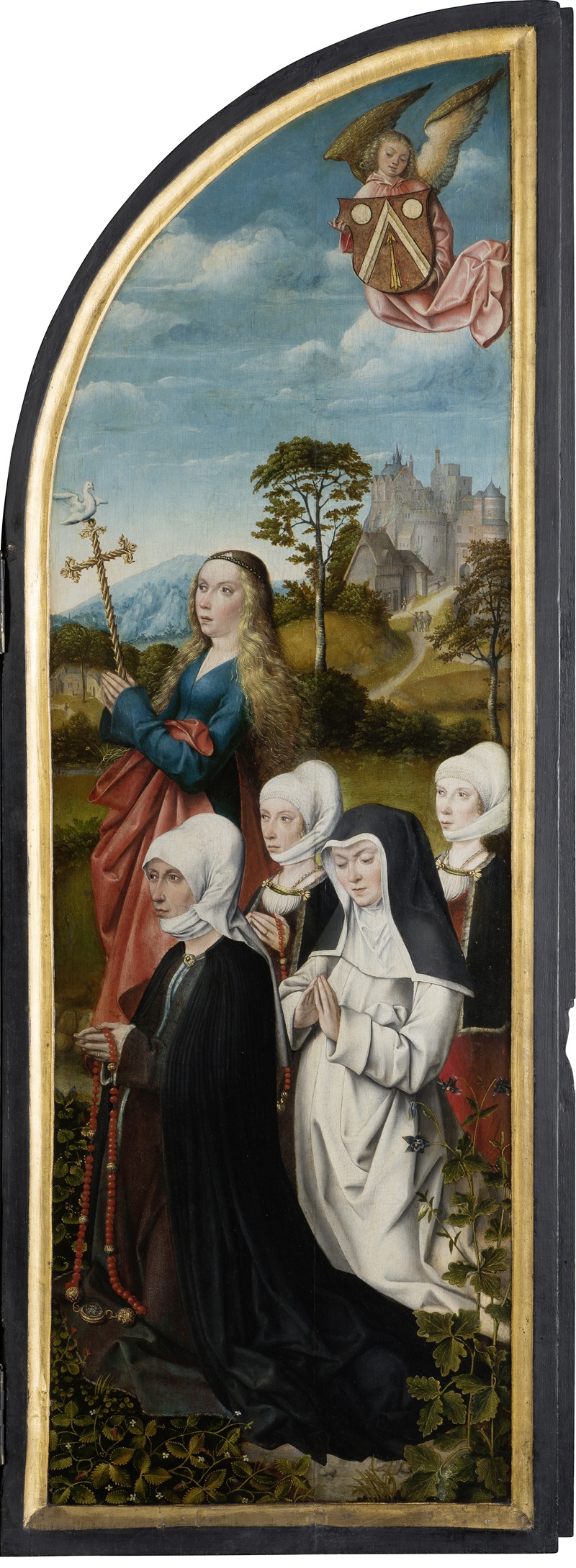 St Margret with Donors by Мастер Франкфурта, 1500-1504 — digital art print download