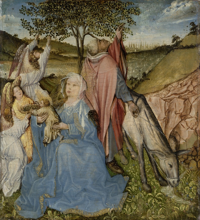 The Rest on the Flight by Master of the Virgin at Covarrubias — digital art print download