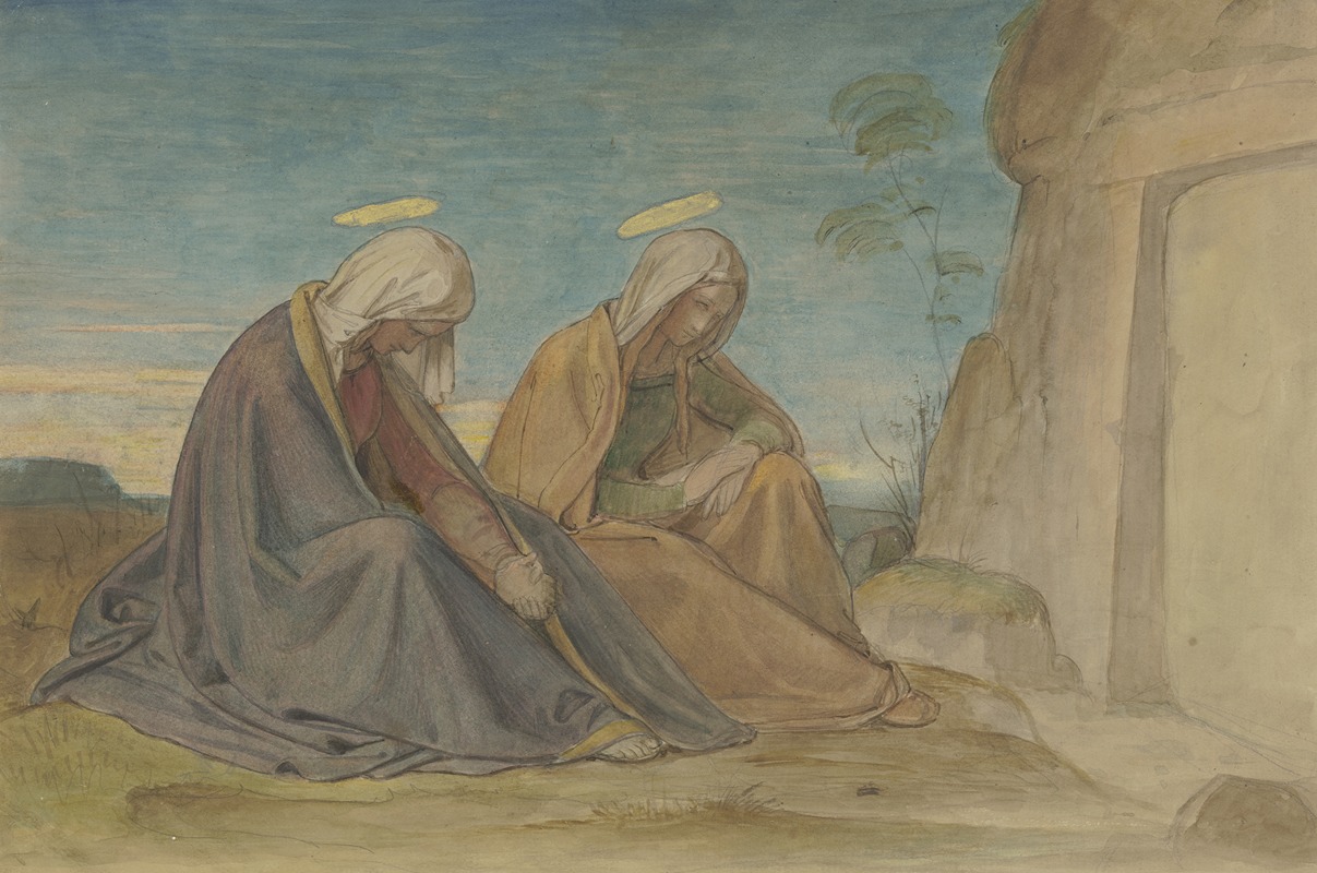 The two Marys at the grave by Филипп Вайт — digital art print download