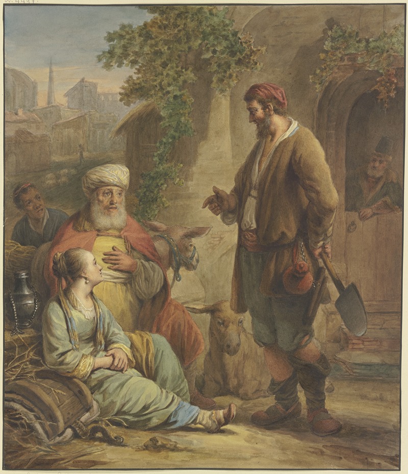 Der Levit und sein Kebsweib by Питер Рекко, 1658 — digital art print download