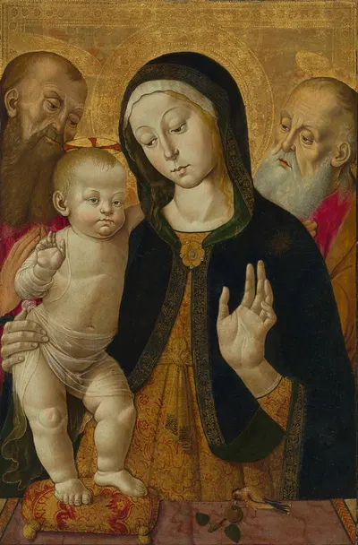 Madonna and Child with Two Hermit Saints by Bernardino Fungai — digital art print download