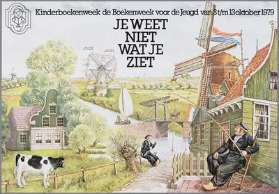 je weet niet wat je ziet; kinderboekenweek, de Boekenweek voor de Jeugd by Henk Kneepkens, 1979 — digital art print download