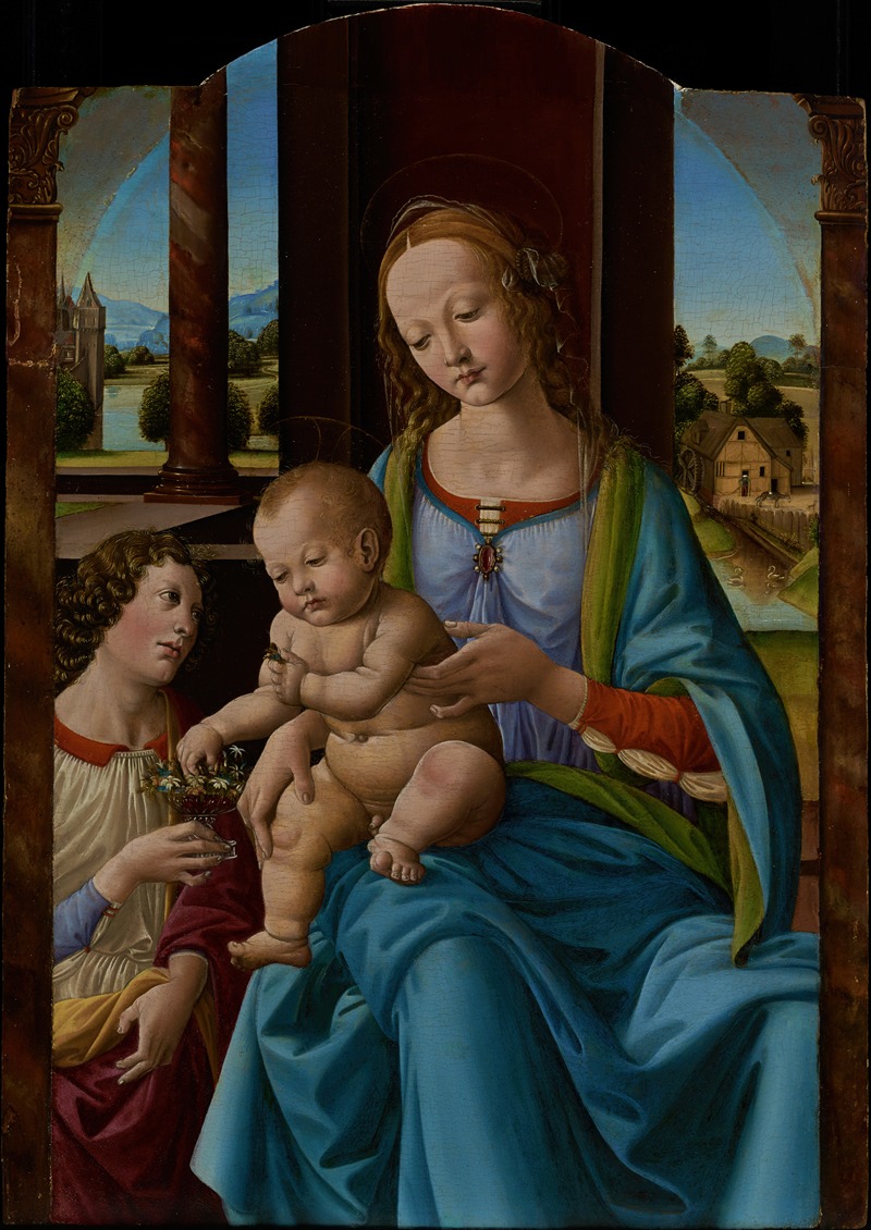 Madonna and Child by Studio of Lorenzo di Credi — digital art print download
