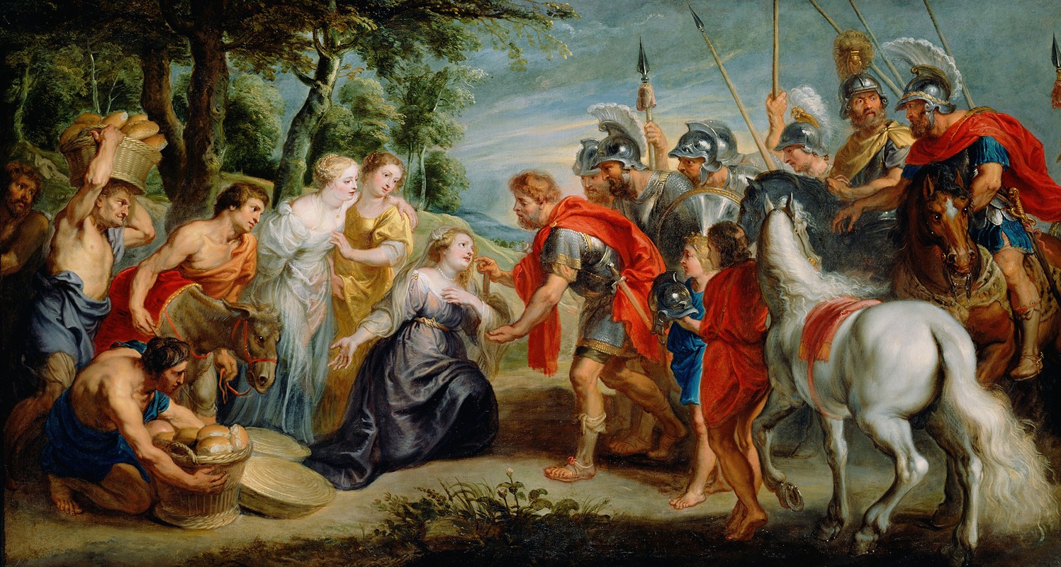 David Meeting Abigail by Follower of Peter Paul Rubens — digital art print download