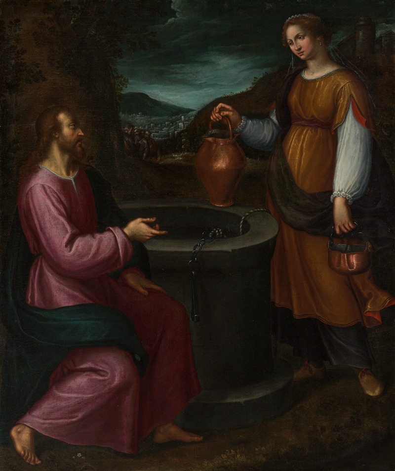 Christus und die Samariterin by Antonio Mari — digital art print download
