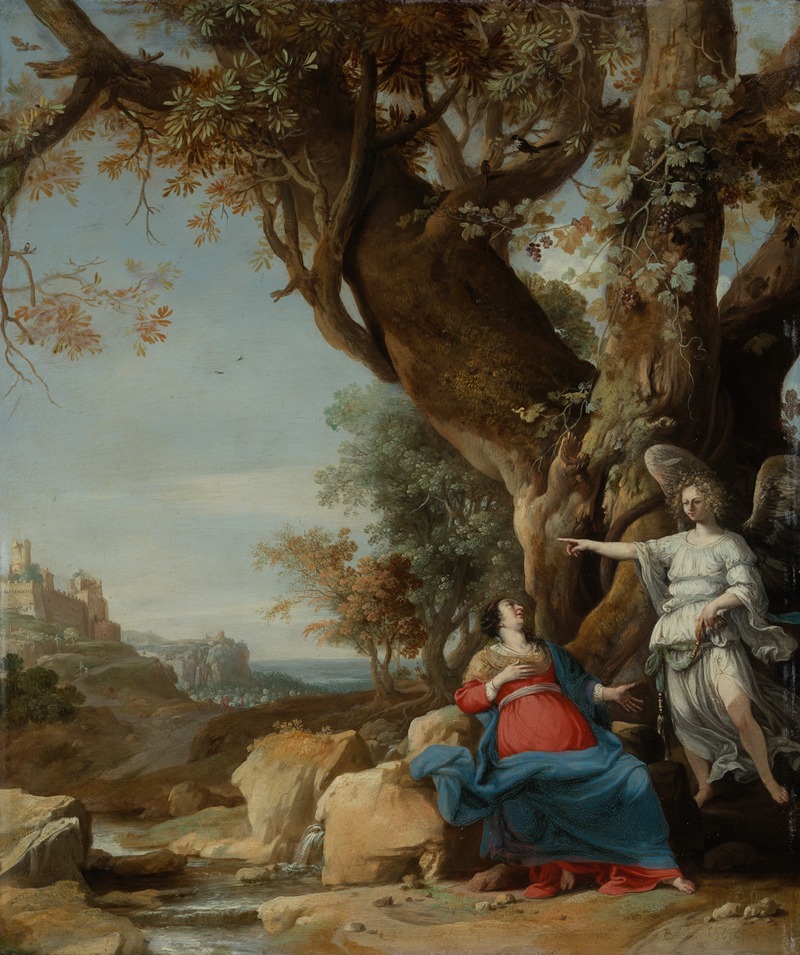 Hagar and the angel by Бартоломейс Бринберг, 1632 — digital art print download