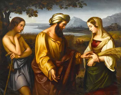 Ruth and Boaz by Eduard Holbein — digital art print download