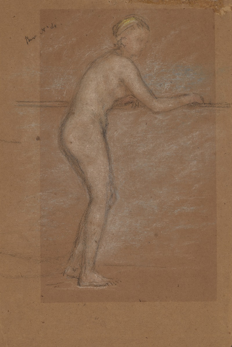 Nude Leaning on a Rail (recto) by Джеймс Абботт МаКнилл Уистлер, 1871-1874 — digital art print download