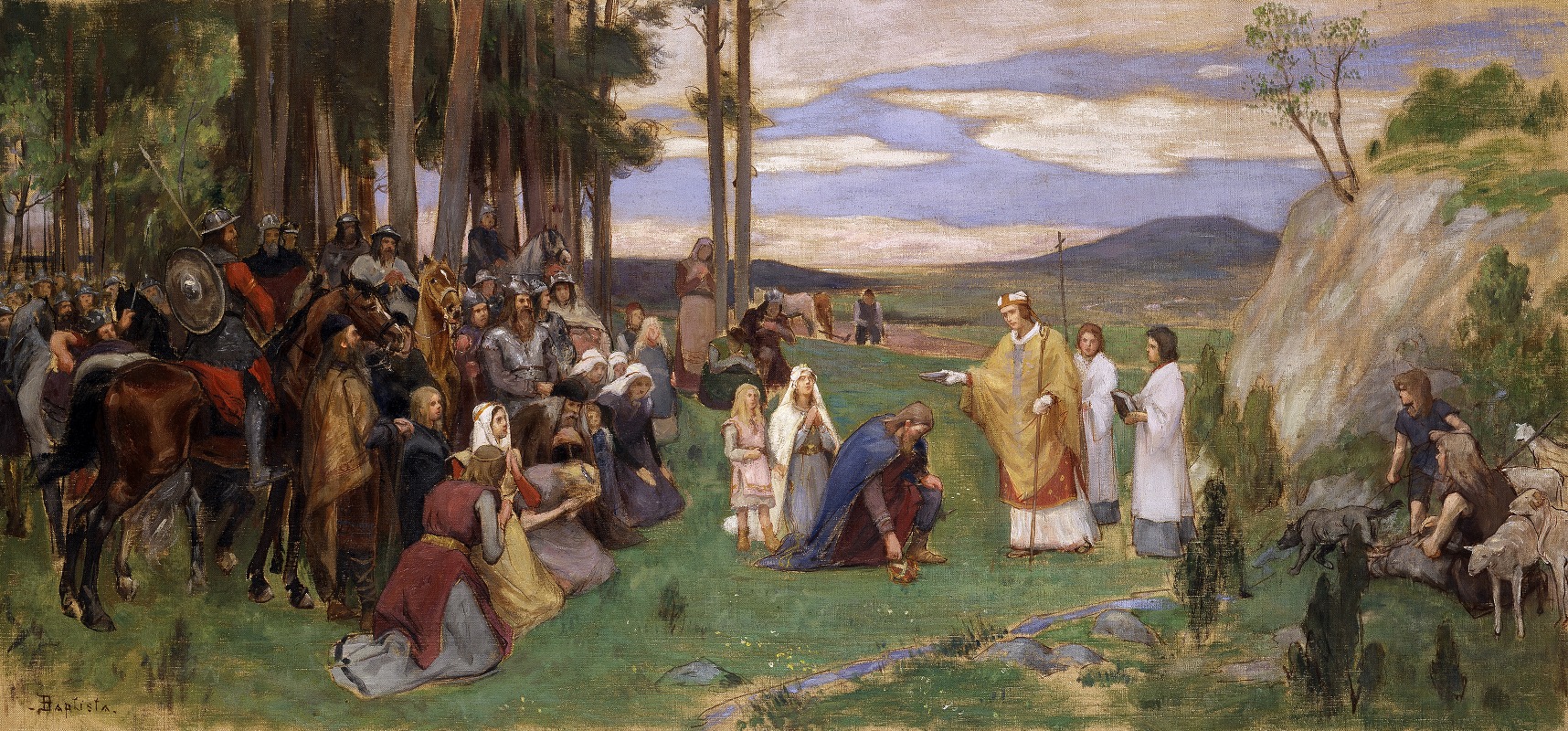 Ansgar Preaching Christianity by Георг Паули — digital art print download
