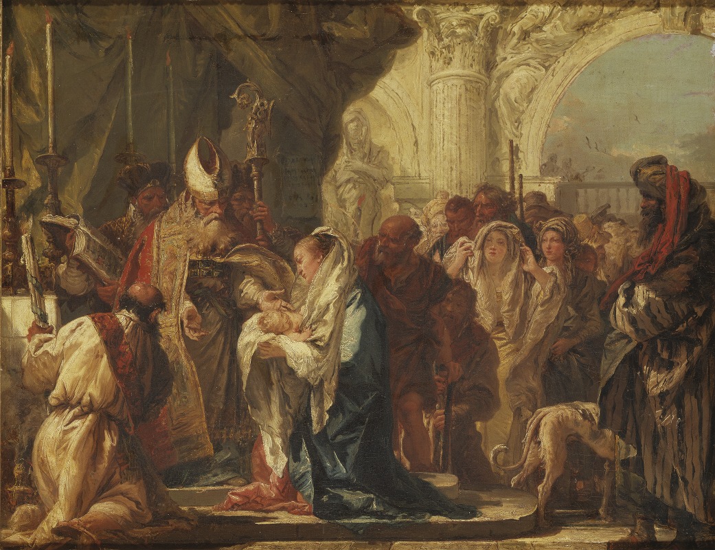 The Presentation in the Temple by Джованни Доменико Тьеполо — digital art print download