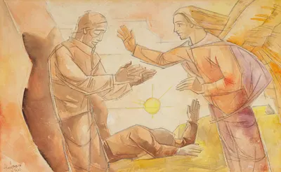 Begegnung mit dem Engel by Aloys Wach, 1931 — digital art print download