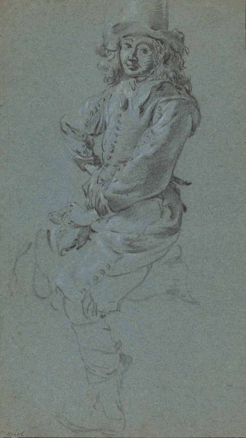 Seated Cavalier with His Arm Akimbo by Ян Миль — digital art print download