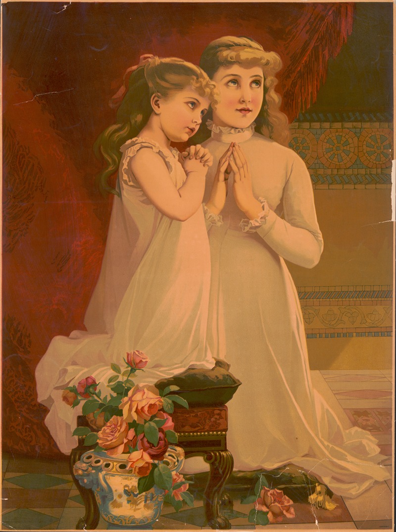 Girl's praying by Аноним, 1890 — digital art print download