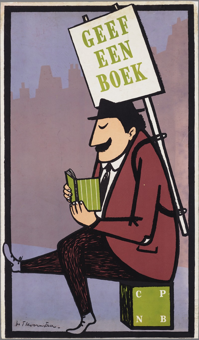 geef een boek by Metten Teunis Koornstra, 1953 — digital art print download