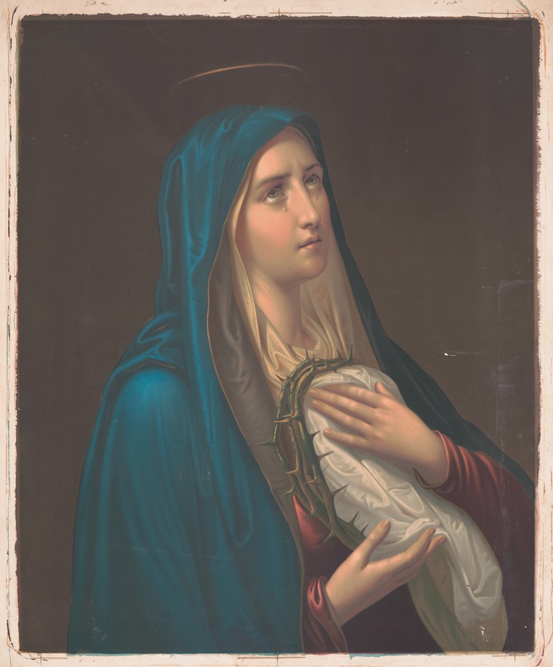 Virgin Mary crying by E. Steinmann, 1878 — digital art print download