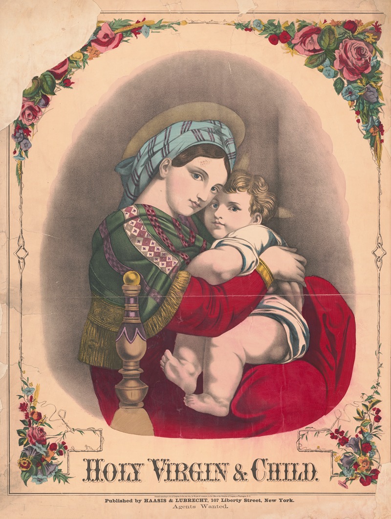 Holy Virgin; Child by Хаасис и Лубрехт, 1874 — digital art print download