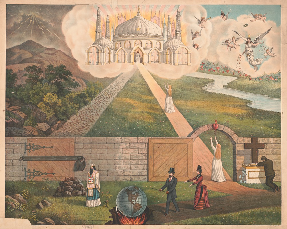 Allegorical Pathway to Heaven by S.H. Baldwin, 1889 — digital art print download