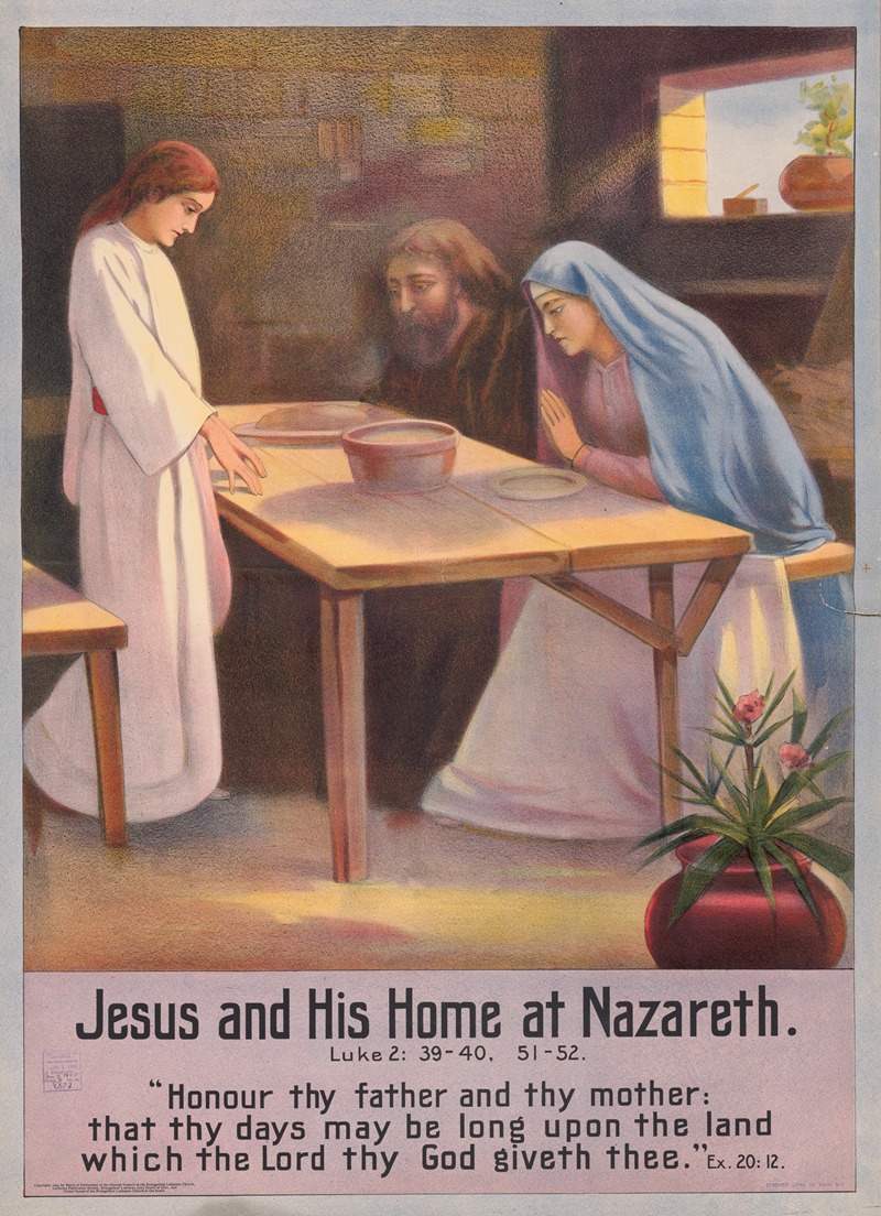 Jesus and his home at Nazareth — Stecher Litho. Co
