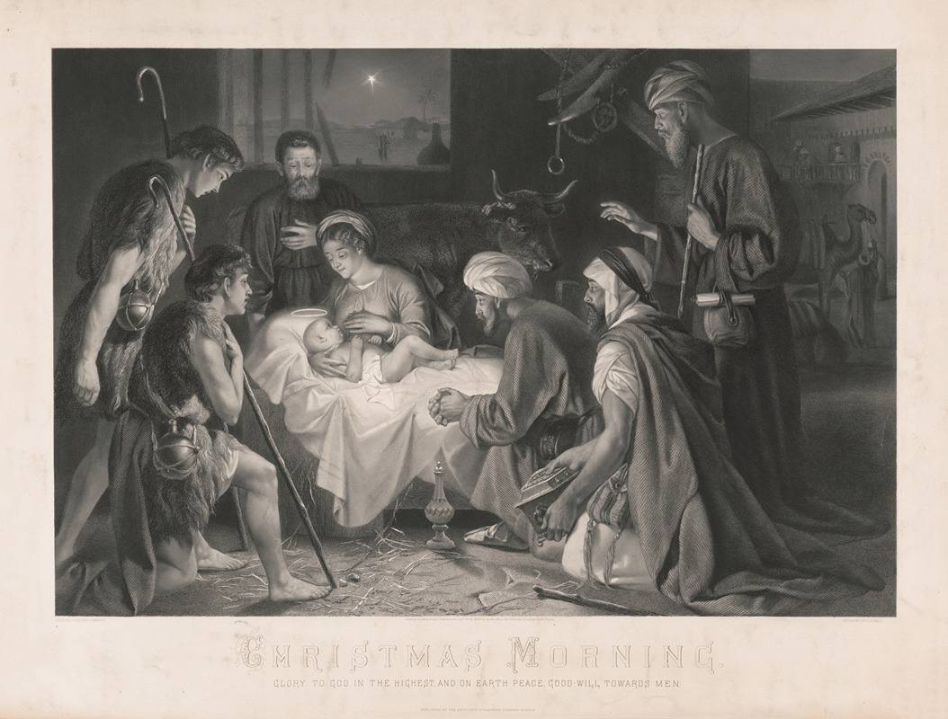 Christmas morning by Алонзо Чаппел, 1873 — digital art print download