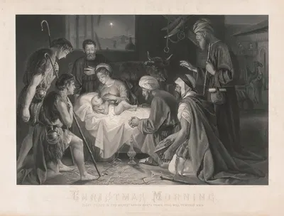 Christmas morning by Алонзо Чаппел, 1873 — digital art print download
