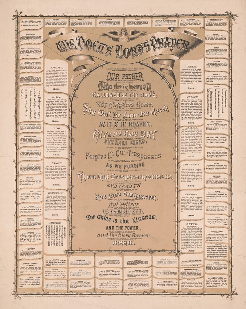 The poets' Lord's prayer by D. Bremner & Co., 1878 — digital art print download
