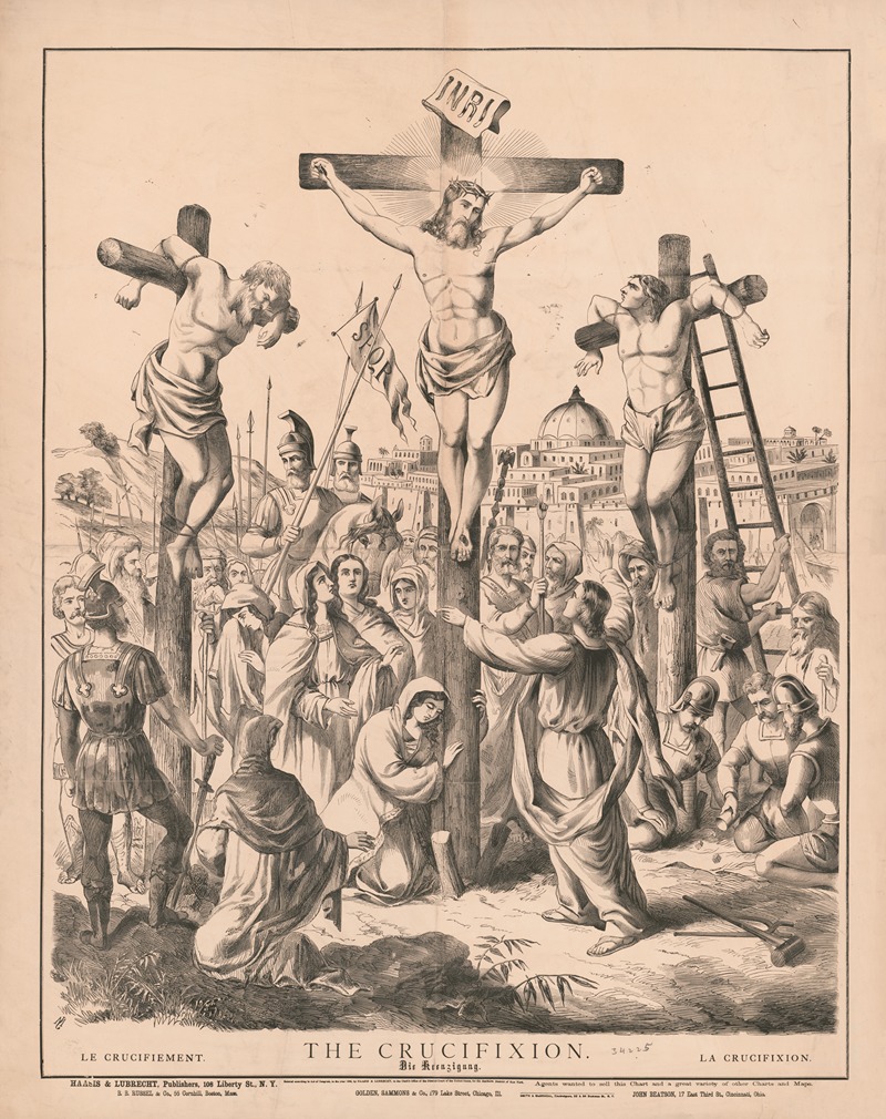 The crucifixion by Хаасис и Лубрехт, 1866 — digital art print download