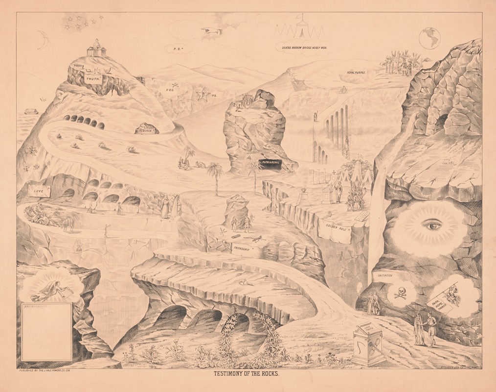 Testimony of the Rocks by J. Hale Powers Co., 1881 — digital art print download