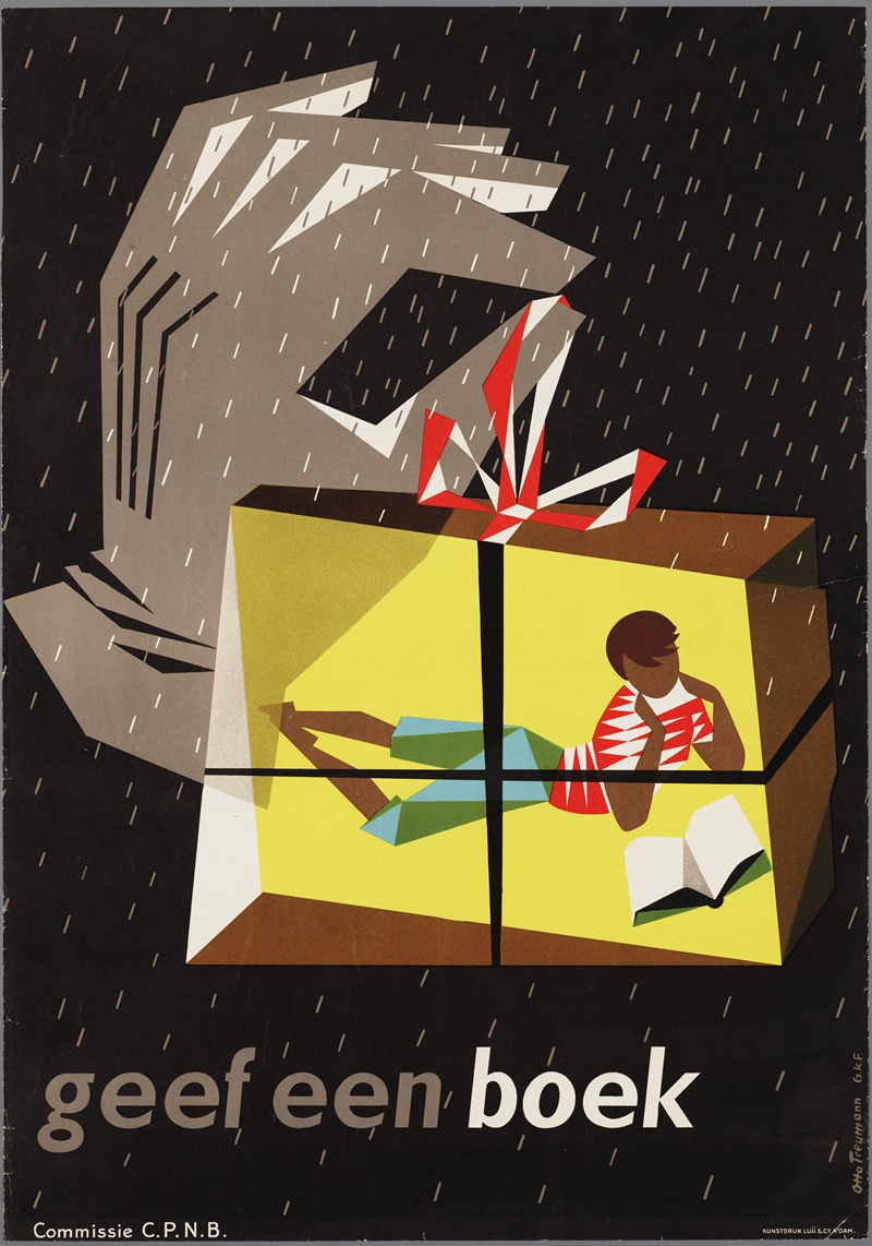 geef een boek by Otto Treumann, 1952 — digital art print download