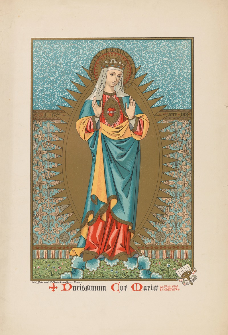 Holy card of Maria — Jacques Petyt