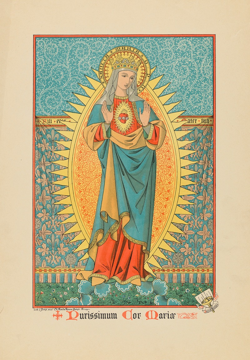 Holy card of Maria — Jacques Petyt