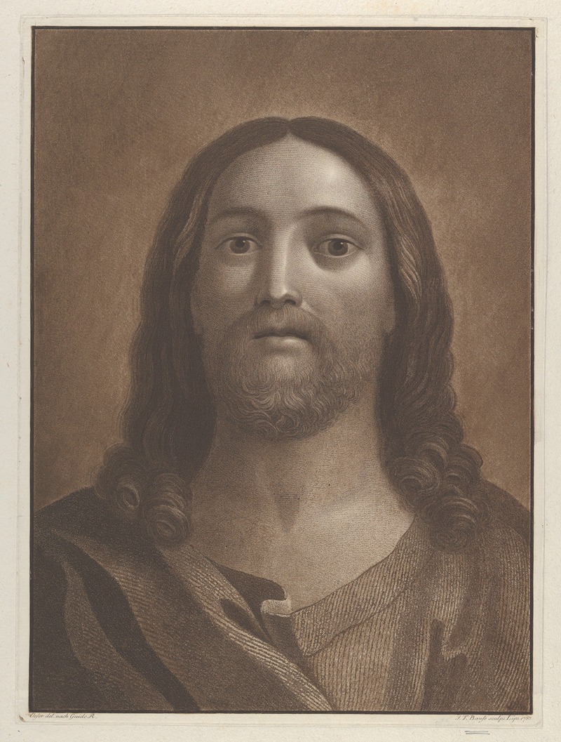 Head of Christ, after Reni — Johann Friedrich Bause