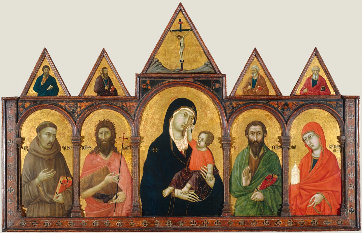 Virgin and Child with Saints by Ugolino di Nerio, c. 1320 — digital art print download