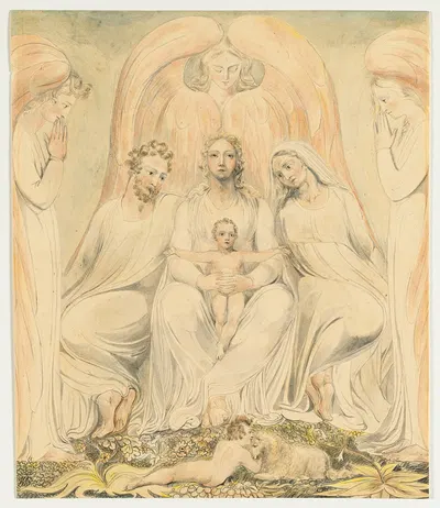 The Holy Family (Christ in the Lap of Truth) by William Blake, c. 1805 — digital art print download