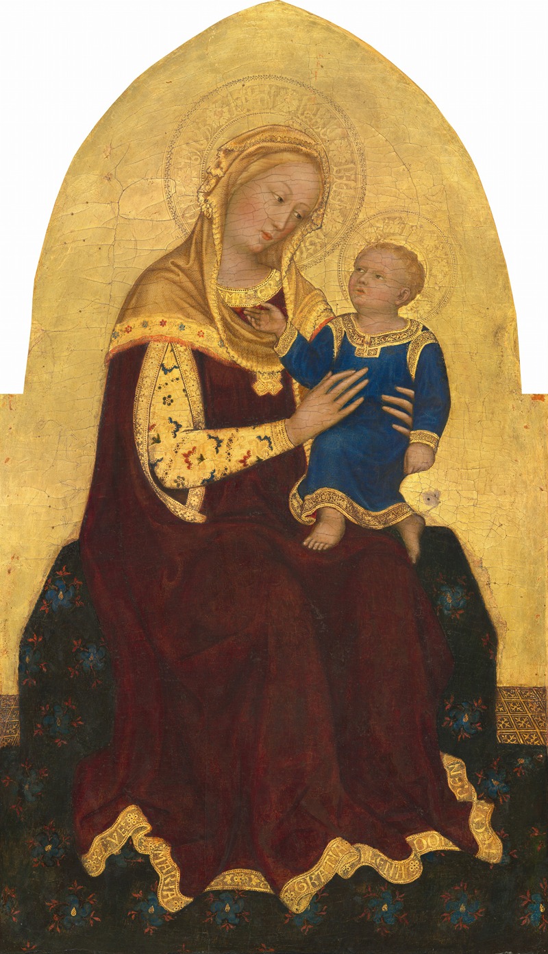 Madonna and Child Enthroned by Gentile da Fabriano, c. 1420 — digital art print download