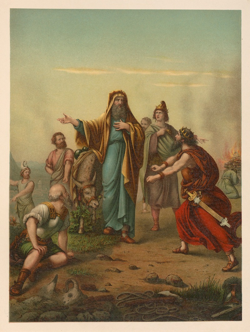 Balak and Balaam by Jan Ladislaw Sýkora, 1899 — digital art print download