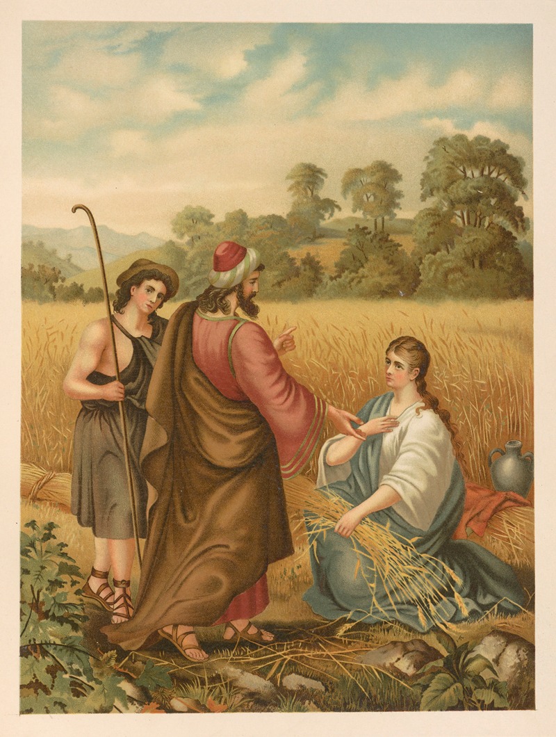Ruth in Boaz's field by Jan Ladislaw Sýkora, 1899 — digital art print download