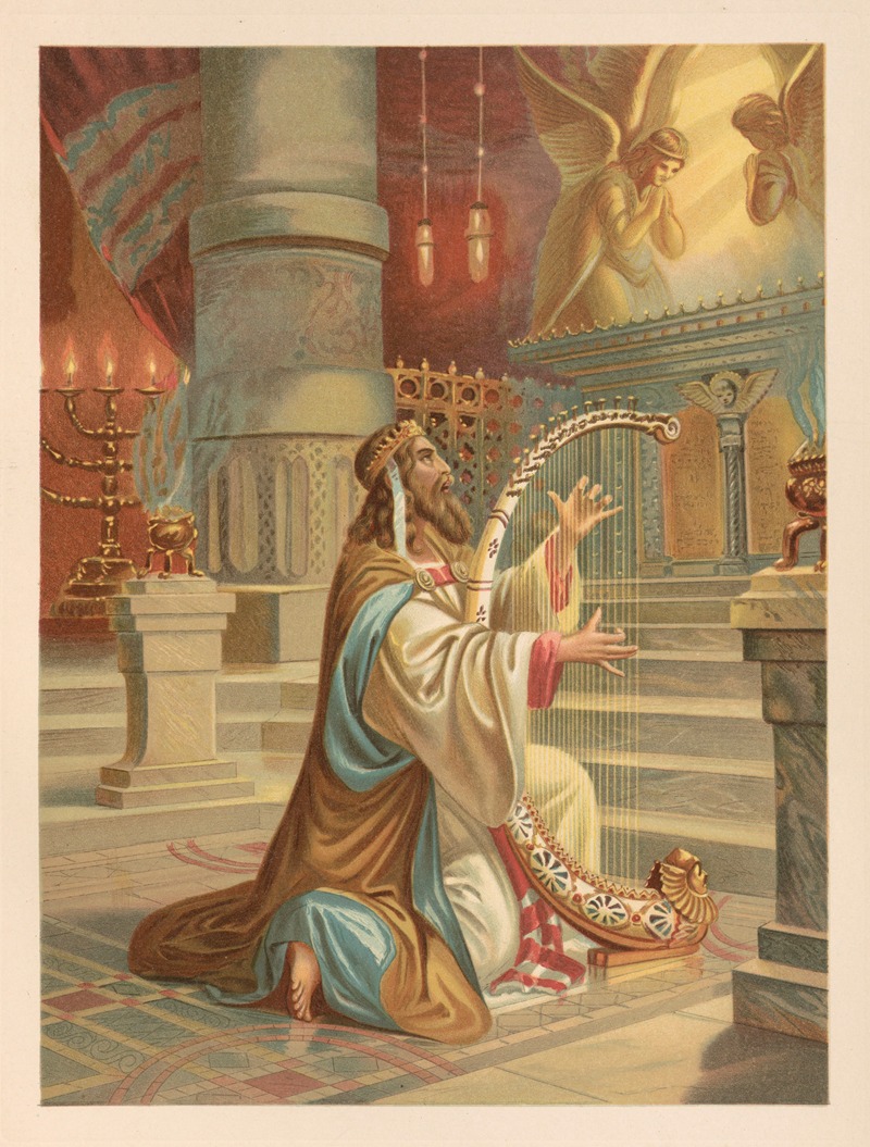 David the psalmist by Jan Ladislaw Sýkora, 1899 — digital art print download