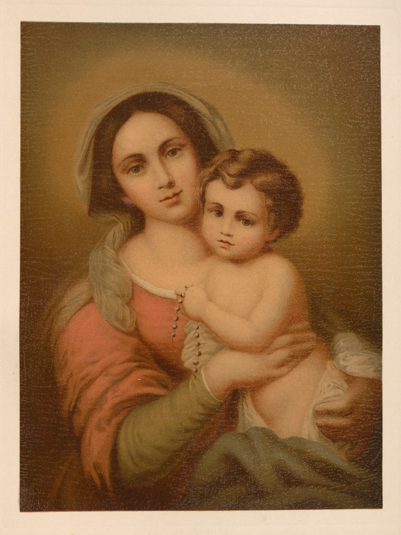 Mary with the Child by Jan Ladislaw Sýkora, 1899 — digital art print download