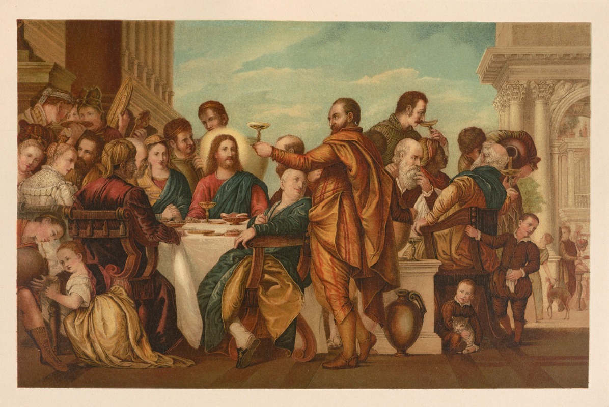 Wedding at Cana by Jan Ladislaw Sýkora, 1899 — digital art print download