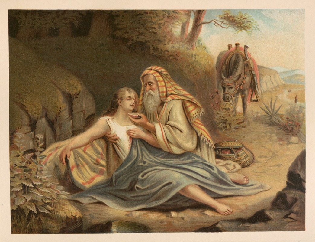 The Good Samaritan by Jan Ladislaw Sýkora, 1899 — digital art print download