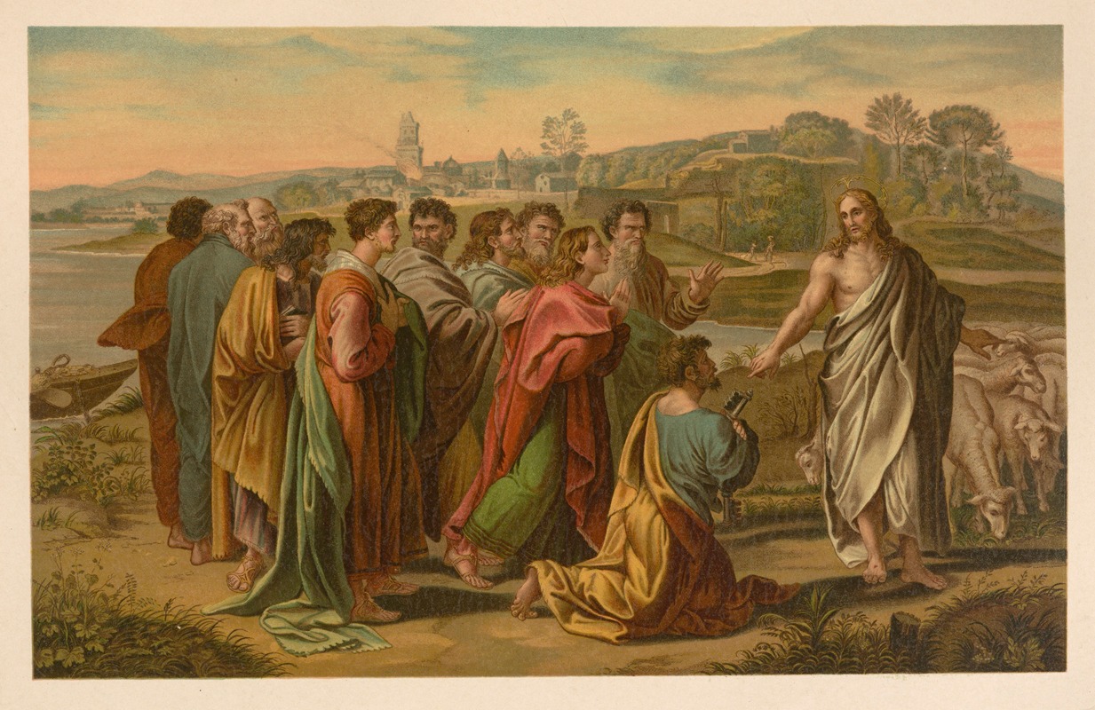 Feed my lambs by Jan Ladislaw Sýkora, 1899 — digital art print download