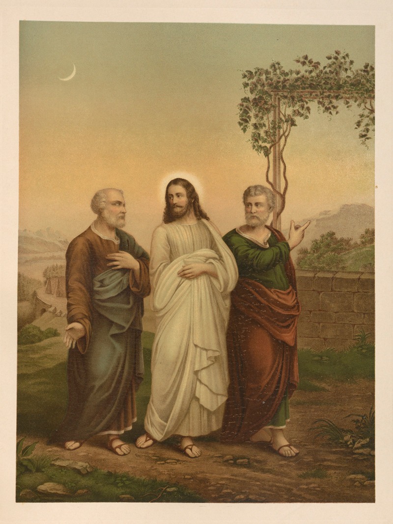 Christ walking with his disciples to Emmaus — Jan Ladislaw Sýkora