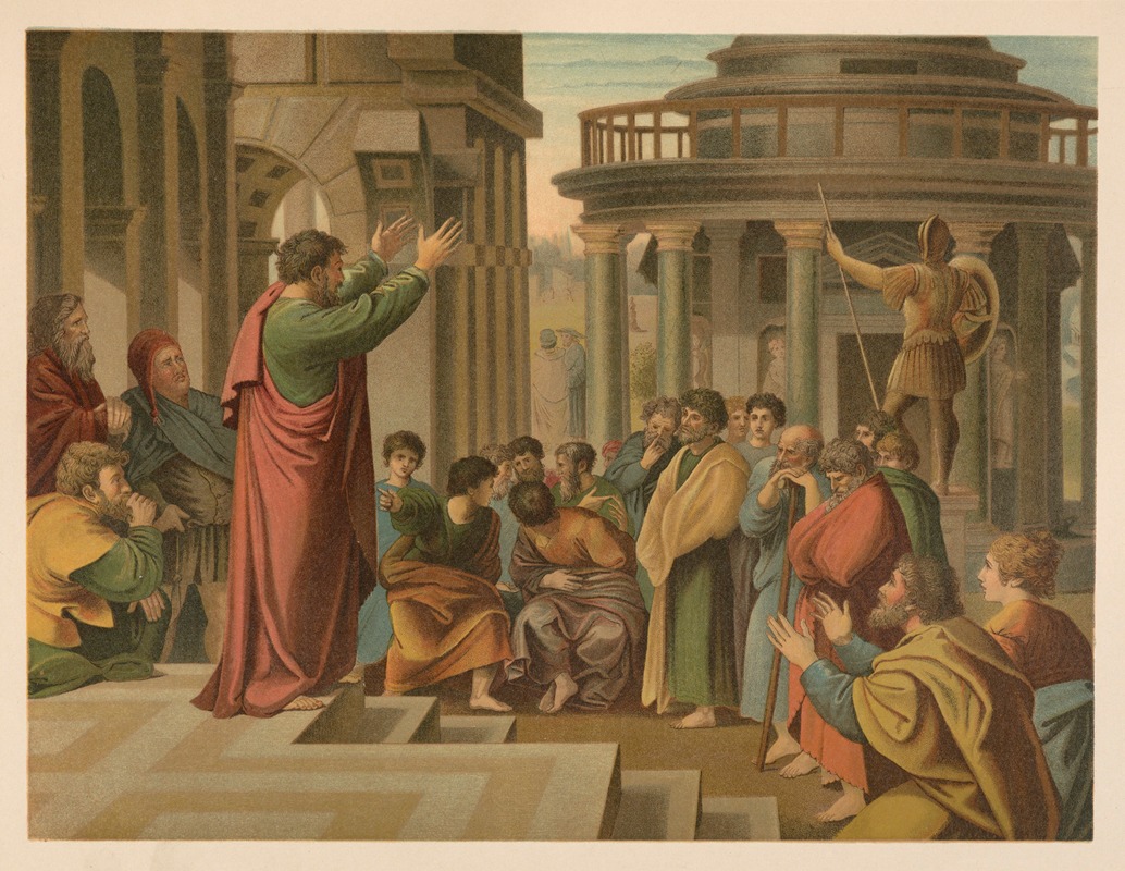 St. Paul's sermon in Athens by Jan Ladislaw Sýkora, 1899 — digital art print download