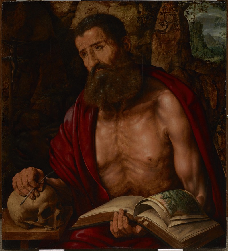St. Jerome in Meditation by Ян Масис — digital art print download