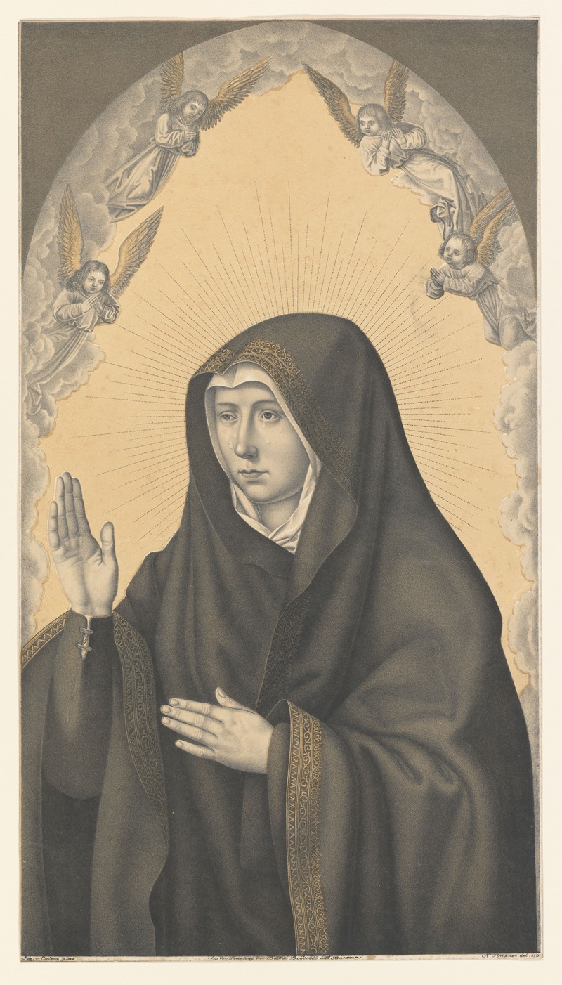 Mary as Mater dolorosa by Johann Nepomuk Strixner, 1823 — digital art print download